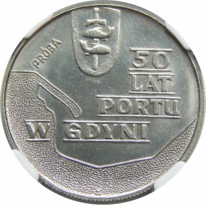Próba Nikiel 10 złotych 1972 Port w Gdyni