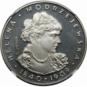 Próba Nikiel 100 złotych 1975 Helena Modrzejewska