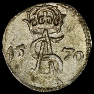 Sigismund II Augustus, 12-denar coin, 1570, Vilnius – Platina – rare and very nice