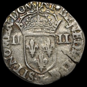 Henry of Valois, 1/4 Ecu 1581 T, Nantes