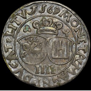 Sigismond II Auguste, série « Czworak » de 1569, Vilnius – Contrefaçon – rare