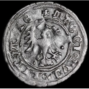 Alexander Jagiellon, Vilnius Half-Grosz — Gothic — Second Issue — Large Spacing