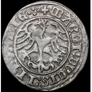 Sigismondo I il Vecchio, mezzo grosz del 1509, Vilnius - Pogoń senza fodero - quattro punti
