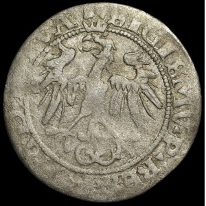 Zygmunt I Stary, Grosz 1536, Wilno - odwrócona litera F - LITVA/LITVA - b. rzadki