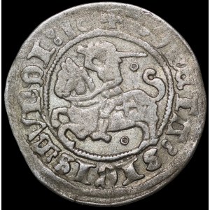 Sigismund I the Old, Half-grosz, 1516, Vilnius—Rings above and below the Pogoń—very rare