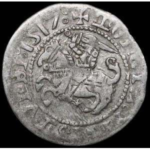 Sigismund I the Old, Half-Grosz, 1517, Vilnius—Ring on the sword hilt—rare
