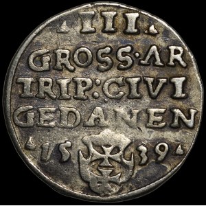 Sigismund I the Old, Trojak 1539, Gdańsk - variant