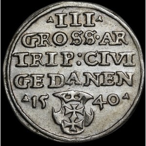 Sigismund I the Old, Trojak 1540, Gdańsk