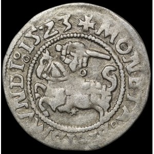Zygmunt I Stary, Półgrosz 1523, Wilno - błąd LITVANDIE - b. rzadki
