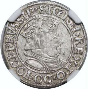 Sigismund I the Old, 1534 groszy, Toruń—with a crown
