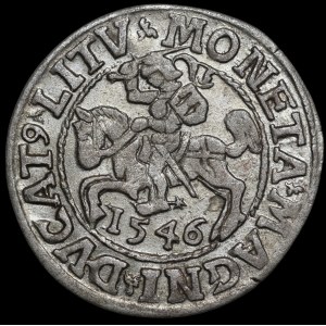 Sigismund II Augustus, Half-Groschen, 1546, Vilnius—later type of the Eagle—LI/LITV—rare
