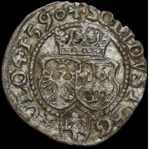 Zygmunt III Waza, Szeląg 1590 IF, Olkusz - b. rzadki