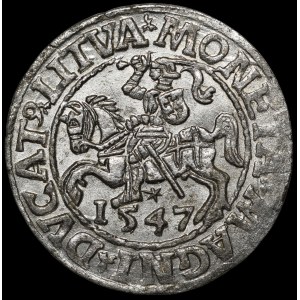 Sigismondo II Augusto, mezzo groschen del 1547, Vilnius - L/LITVA - raro