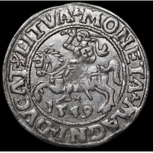 Sigismond II Auguste, demi-groat de 1549, Vilnius - 9 Pogoń, LI/LITVA