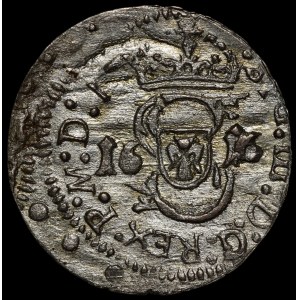 Sigismund III Vasa, Szeląg, 1616, Vilnius—three-leaf motif