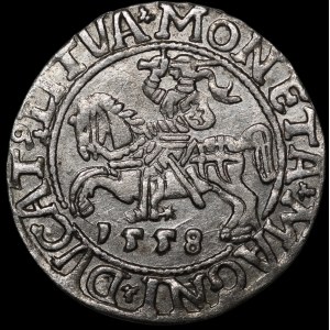Sigismondo II Augusto, mezzo grosz del 1558, Vilnius - LI/LITVA