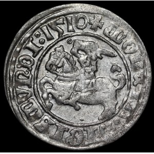 Sigismund I the Old, Half-Grosz, 1510, Vilnius—Ring on the handle—large zero, colon