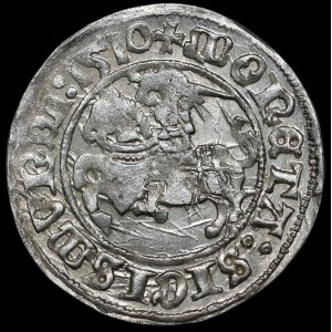 Sigismund I the Old, Half-Groschen, 1510, Vilnius — No ring on the hilt — large zero, colon