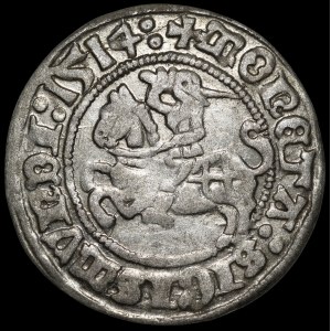 Sigismund I the Old, Half-Groschen, 1514, Vilnius - colons