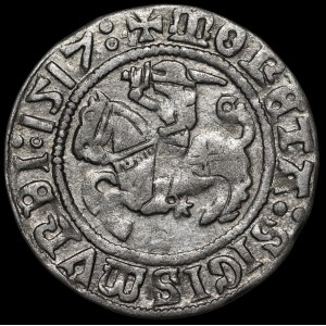 Sigismund I the Old, Half-groschen, 1517, Vilnius — colons — rare