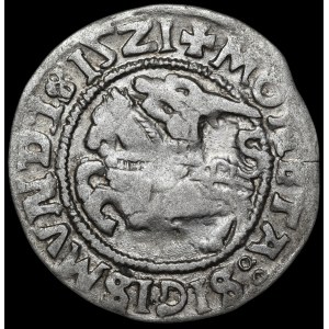 Sigismund I the Old, Half-groschen, 1521, Vilnius—re struck—rare