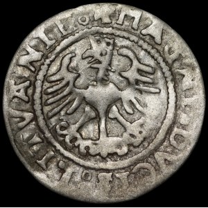 Sigismund I the Old, Half-Groschen, 1527, Vilnius—mirror-image Z—uninscribed and very rare