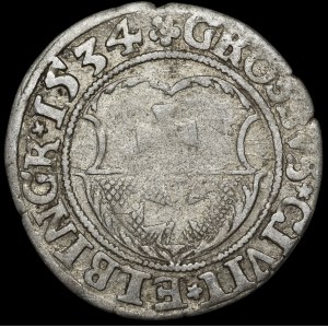 Sigismund I the Old, Grosch, 1534, Elbląg