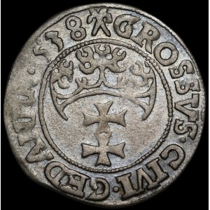 Sigismund I the Old, 1538 grosz, Gdańsk—uninscribed and extremely rare
