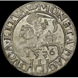 Sigismund I. der Alte, Groschen 1536, Vilnius – Buchstabe F – LITV/LITVA – selten