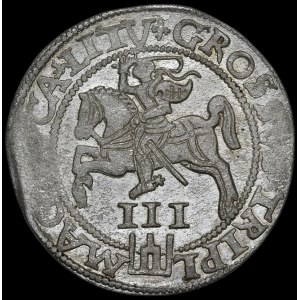 Sigismund II Augustus, 1562 Trojak, Vilnius—large—rare and beautiful