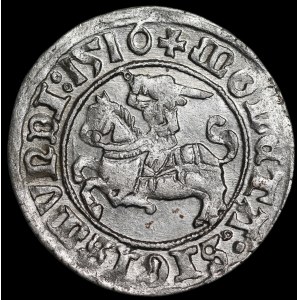 Sigismund I the Old, Half-Grosz, 1510, Vilnius—large zero, four dots