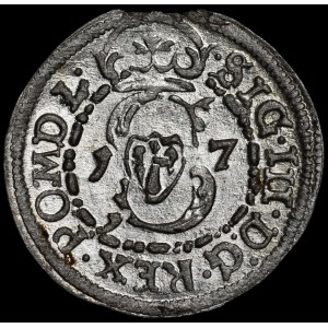 Zygmunt III. Vasa, šeląg z roku 1617, Vilnius – krásný