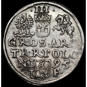 Sigismund III Vasa, Trojak 1595, Olkusz—no mark