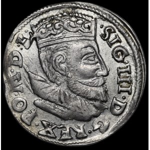 Zygmunt III Waza, Trojak 1594, Poznań - korona z małą lilią
