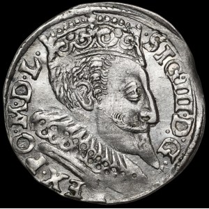 Sigismond III Vasa, Trojak 1597, Bydgoszcz – inscription en trois vers