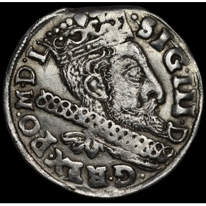 Sigismund III Vasa, Trojak 1599, Bydgoszcz — Lewart on the shield