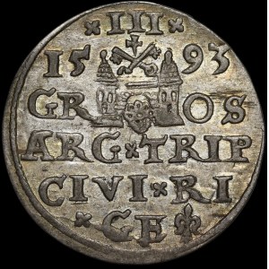 Sigismond III Vasa, Trojak 1593, Riga