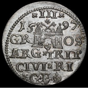 Sigismondo III Vasa, Trojak 1597, Riga - bellissimo