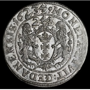 Zygmunt III Waza, Ort 1623, Gdańsk - podwójna data, PR - rzadki i piękny