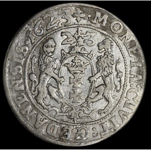 Sigismondo III Vasa, Ort 1623, Danzica – doppia data, PRV – raro
