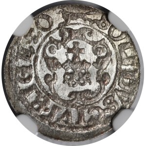 Sigismond III Vasa, Szeląg de 1620, Riga – renard tourné vers la gauche – magnifique