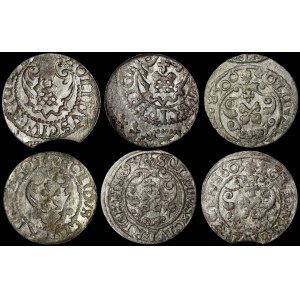 Sigismond III Vasa, Szeląg de Riga - lot (6 pièces)