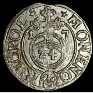 Sigismond III Vasa, Półtorak 1617, Bydgoszcz – Sas dans un ovale – magnifique