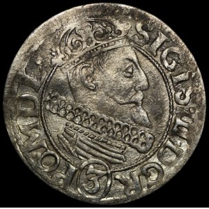 Sigismond III Vasa, 3 krucier, 1616, Cracovie - Awdaniec