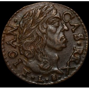 John II Casimir, Crown Szeląg, 1660 TLB, Ujazdów—beautiful