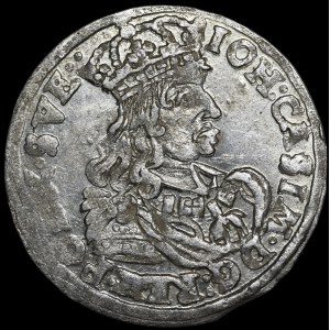 Jan II Kazimierz, Szóstak 1662 TT, Bydgoszcz - bez obwódek - piękny