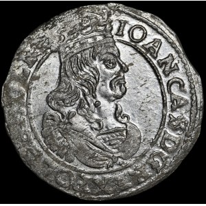 John II Casimir, 1662 AT six-real coin, Bydgoszcz—a rarer specimen