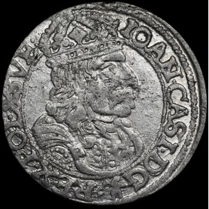 John II Casimir, 1661 GBA six-real coin, Lviv—very rare and very nice