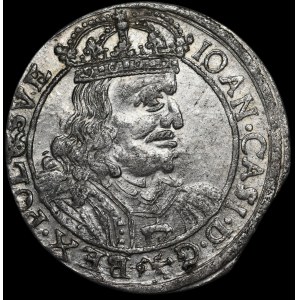 Jan II. Kazimierz, Šóstak 1661 GBA, Lvov – velmi vzácný