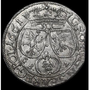 Jan II. Kazimierz, Šóstak 1661 GBA, Lvov – velmi vzácný